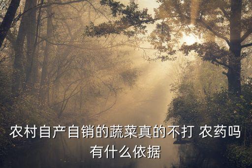 農(nóng)村自產(chǎn)自銷的蔬菜真的不打 農(nóng)藥嗎有什么依據(jù)