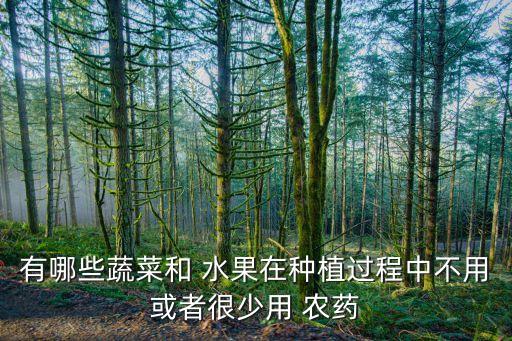 有哪些蔬菜和 水果在種植過程中不用或者很少用 農藥
