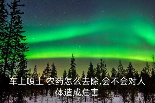 車噴的是什么農藥,不噴農藥的蔬菜是什么蔬菜