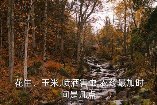  花生、玉米,噴灑害蟲 農藥最加時間是幾點