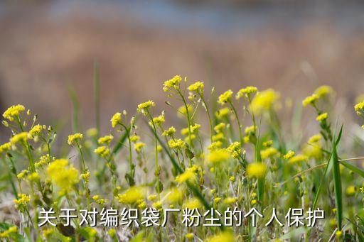 關于對編織袋廠粉塵的個人保護