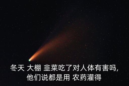 冬天 大棚 韭菜吃了對人體有害嗎,他們說都是用 農藥灌得