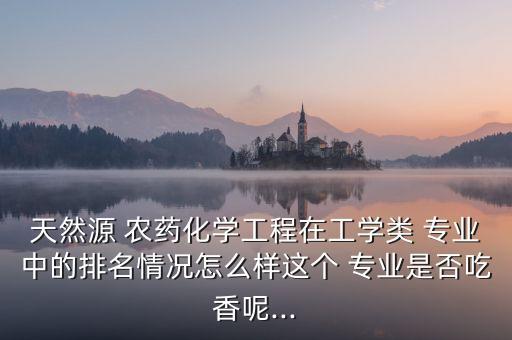 天然源 農藥化學工程在工學類 專業中的排名情況怎么樣這個 專業是否吃香呢...