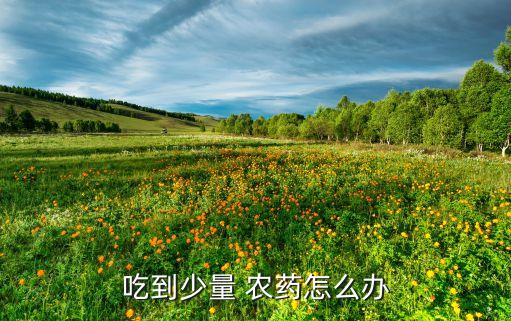 吃到少量 農藥怎么辦