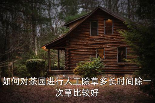 如何對茶園進行人工除草多長時間除一次草比較好