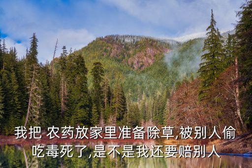 我把 農藥放家里準備除草,被別人偷吃毒死了,是不是我還要賠別人