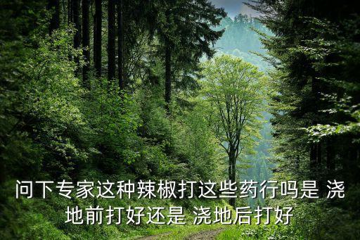 澆地能用什么農藥