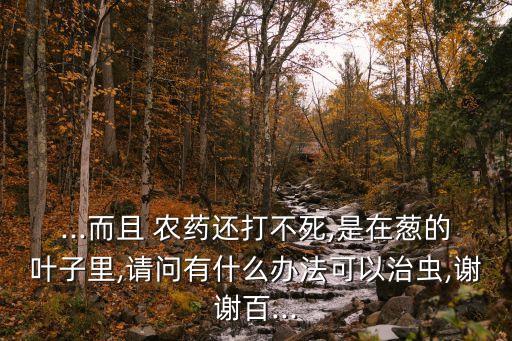 ...而且 農藥還打不死,是在蔥的葉子里,請問有什么辦法可以治蟲,謝謝百...