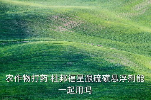 農(nóng)藥杜邦是什么成分做的,杜邦巨星除草劑是什么成分