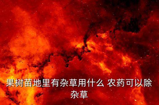 什么農藥除草又除根,用什么農藥除草快最好