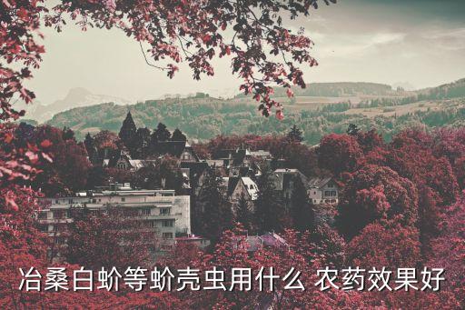 冶桑白蚧等蚧殼蟲用什么 農(nóng)藥效果好