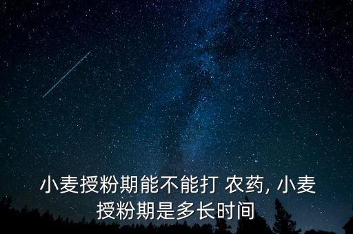 小麥什么時候打農藥效果最好,小麥打農藥什么時候開始