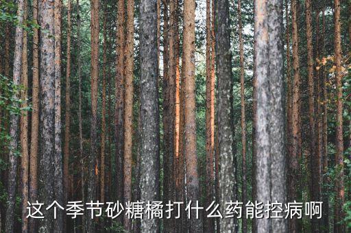 八月柑橘打什么農藥,柑橘黃斑病用什么農藥