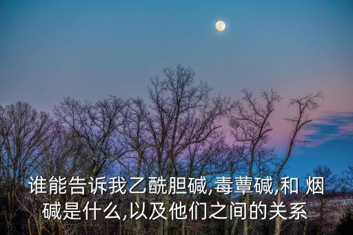 誰能告訴我乙酰膽堿,毒蕈堿,和 煙堿是什么,以及他們之間的關系