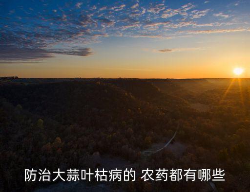 春蒜葉子黃噴什么農藥