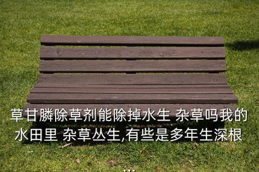 草甘膦除草劑能除掉水生 雜草嗎我的水田里 雜草叢生,有些是多年生深根...