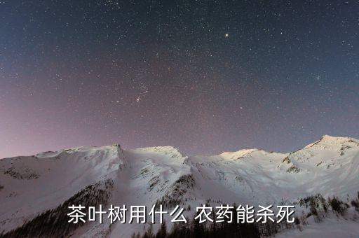茶葉樹用什么 農藥能殺死