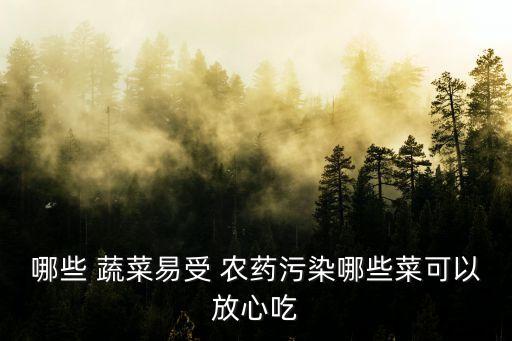 哪些 蔬菜易受 農藥污染哪些菜可以放心吃