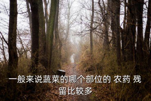 一般來說蔬菜的哪個(gè)部位的 農(nóng)藥 殘留比較多