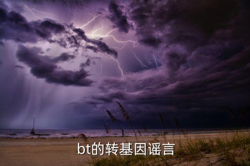  bt的轉基因謠言