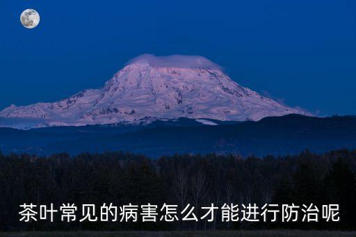  茶葉常見的病害怎么才能進(jìn)行防治呢