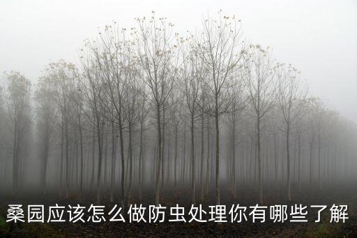桑園應(yīng)該怎么做防蟲處理你有哪些了解