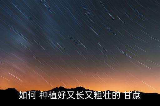 甘蔗種植要放什么農(nóng)藥,甘蔗的種植