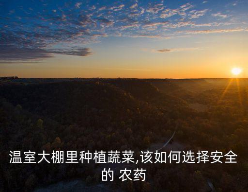 溫室大棚里種植蔬菜,該如何選擇安全的 農藥