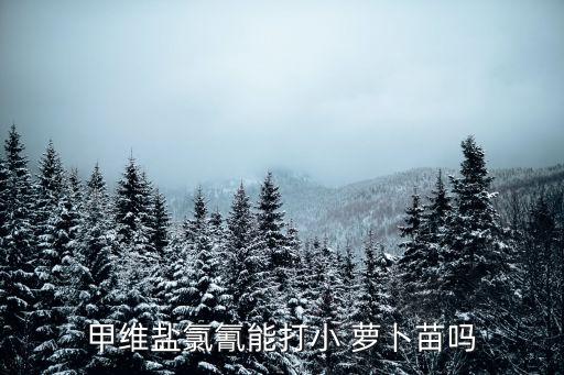 甲維鹽氯氰能打小 蘿卜苗嗎