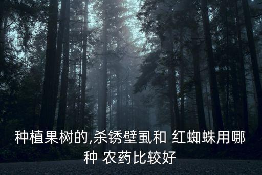 樹苗有紅蜘蛛用什么農藥,什么農藥殺紅蜘蛛最有效