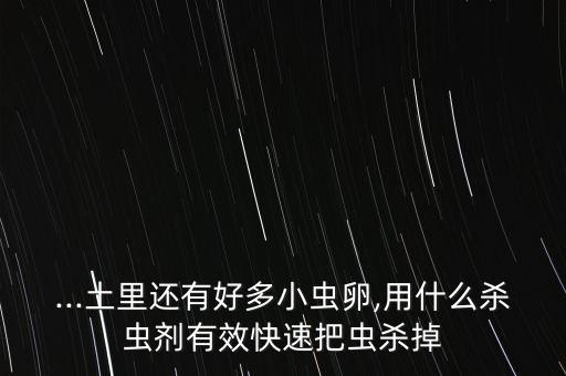 ...土里還有好多小蟲卵,用什么殺蟲劑有效快速把蟲殺掉