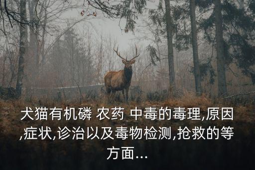 犬貓有機磷 農藥 中毒的毒理,原因,癥狀,診治以及毒物檢測,搶救的等方面...