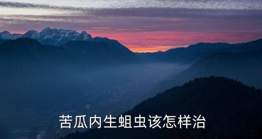  苦瓜內生蛆蟲該怎樣治