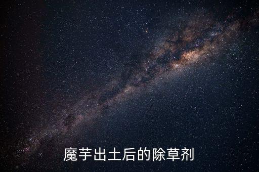 魔芋出土后的除草劑