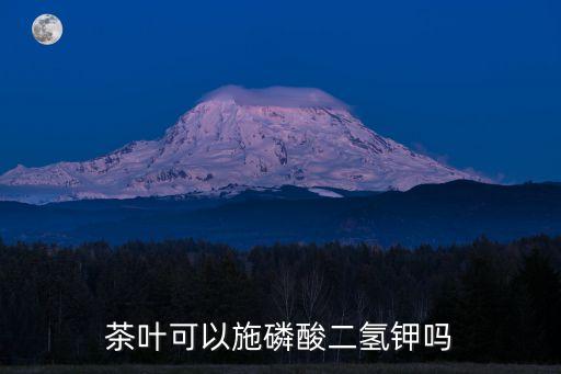 茶葉可以施磷酸二氫鉀嗎