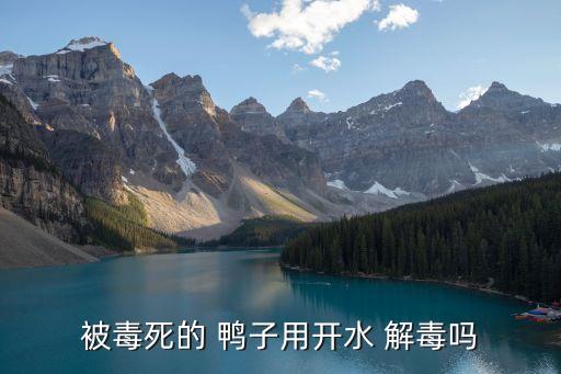 被毒死的 鴨子用開水 解毒嗎
