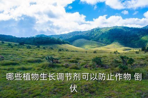 哪些植物生長調(diào)節(jié)劑可以防止作物 倒伏