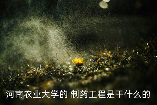 農藥制藥技術學什么,綠色制藥與技術學什么