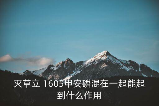 1605農藥叫什么名,帶數字的農藥名1605
