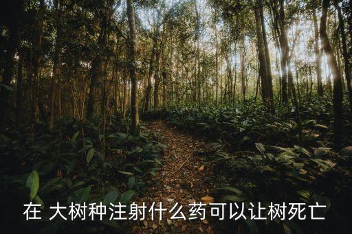 弄死大樹用什么農(nóng)藥,什么辦法能把大樹弄死