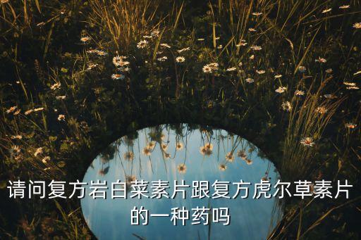 請問復方巖白菜素片跟復方虎爾草素片的一種藥嗎