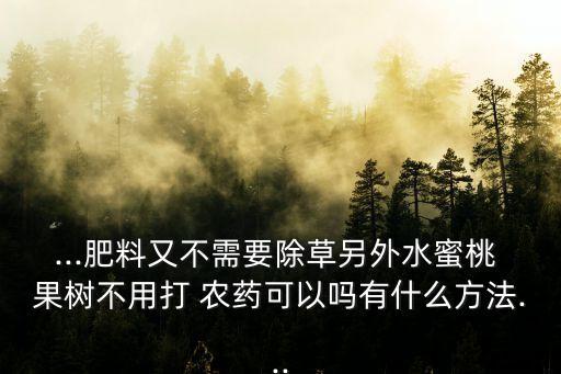 不打農藥能種什么水果樹