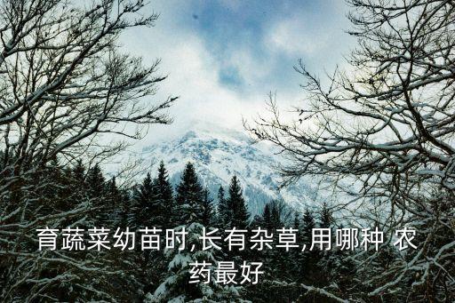 藥材苗子用什么農藥能生根