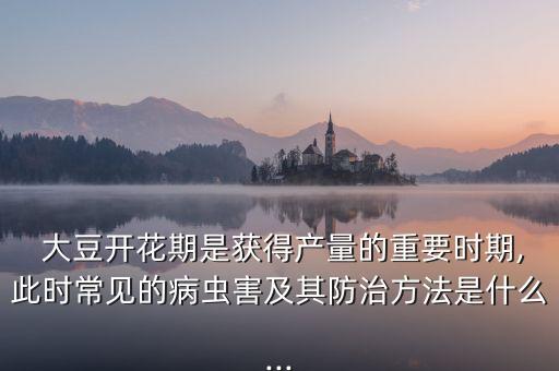 大豆開花期是獲得產量的重要時期,此時常見的病蟲害及其防治方法是什么...