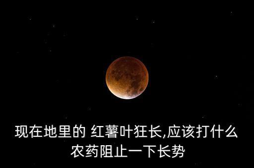 現在地里的 紅薯葉狂長,應該打什么 農藥阻止一下長勢