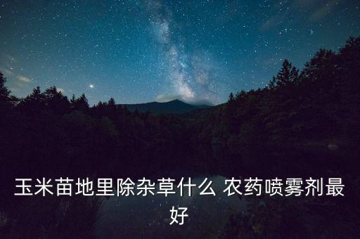 玉米苗地里除雜草什么 農(nóng)藥噴霧劑最好