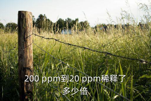 農藥20 ppm是什么