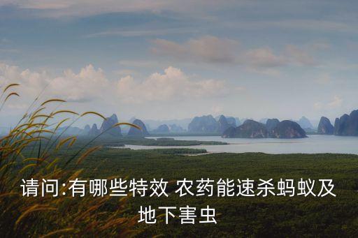 請問:有哪些特效 農藥能速殺螞蟻及地下害蟲