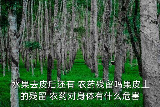 水果去皮后還有 農藥殘留嗎果皮上的殘留 農藥對身體有什么危害