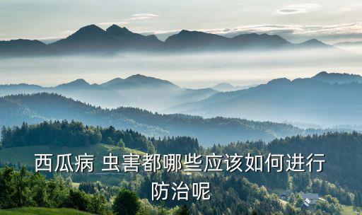 西瓜蟲害用什么農藥能防治